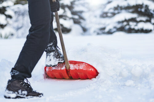 man shoveling snow